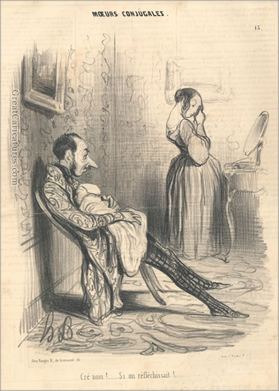 'Cre Nom' by Honore Daumier